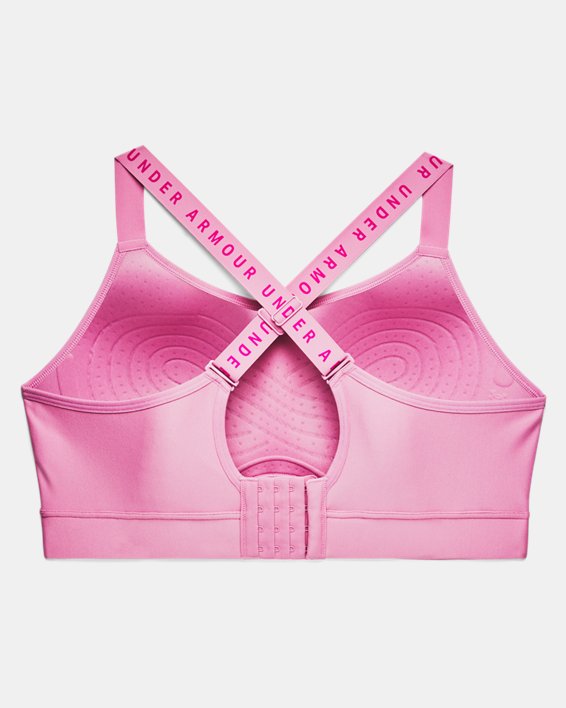 Damen UA Infinity Mid Sport-BH, Pink, pdpMainDesktop image number 3